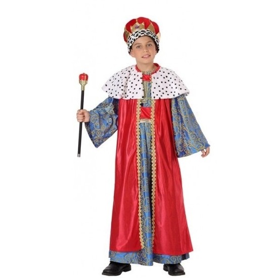 Melchior drie wijzen kostuum voor kids rood